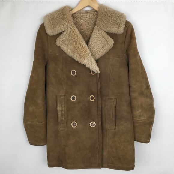 Vintage Jackets & Blazers - Vintage Women’s Shearling Coat Genuine Suede Leather Penny Lane Style Western